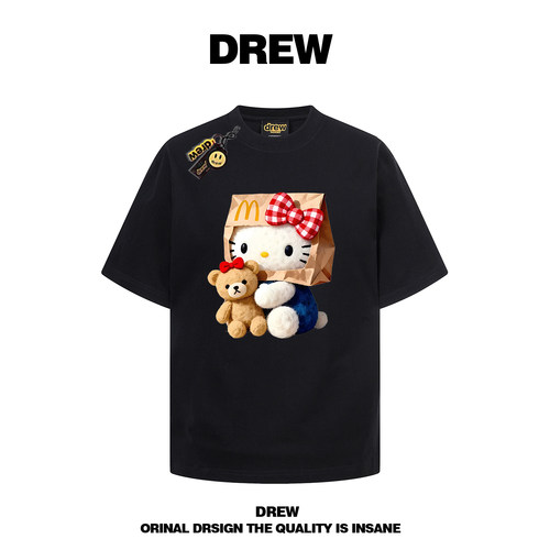HelloKitty印花纯棉情侣宽松T恤