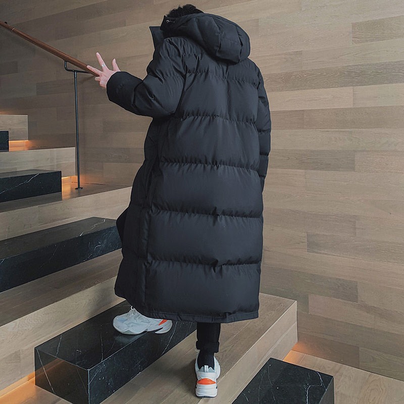 超长款羽绒棉服男女新款韩版加长加厚过膝大码宽松情侣中戏外套