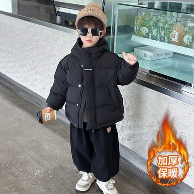 男童冬季羽绒棉棉服外套2025新款