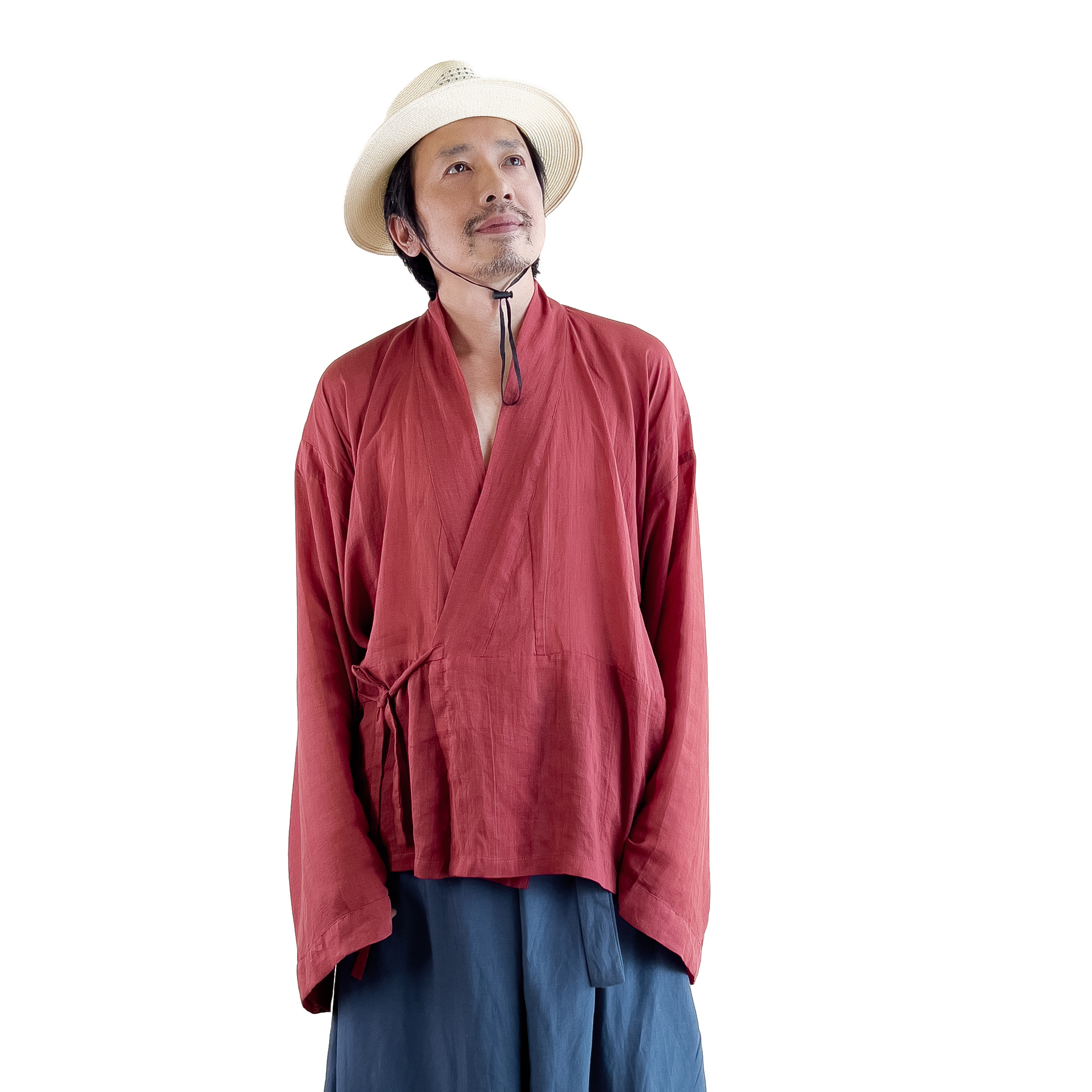 归夏纪交领苎麻汉服 夏季透气上衣晋制日常短衫 晋襦男款薄外套图片