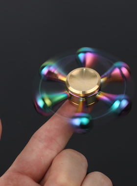 指尖陀螺EDC全纯铜可拆卸DIY旋转把件黑科技大人小孩解减压玩具