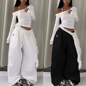 美式 爵士jzza直筒休闲裤 嘻哈hiphop宽松版 街舞爵士百搭速干伞兵裤