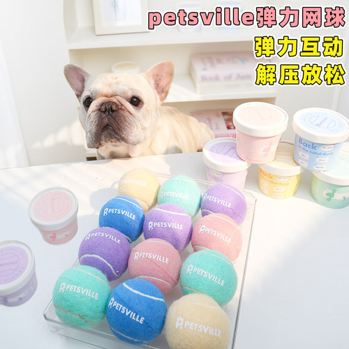 宠物狗玩具球互动巡回网球弹力球