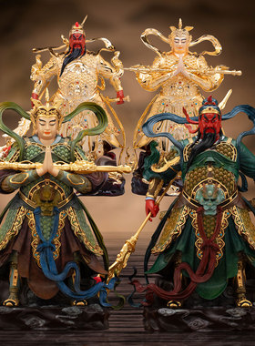 纯铜伽蓝韦陀菩萨佛像供奉摆件