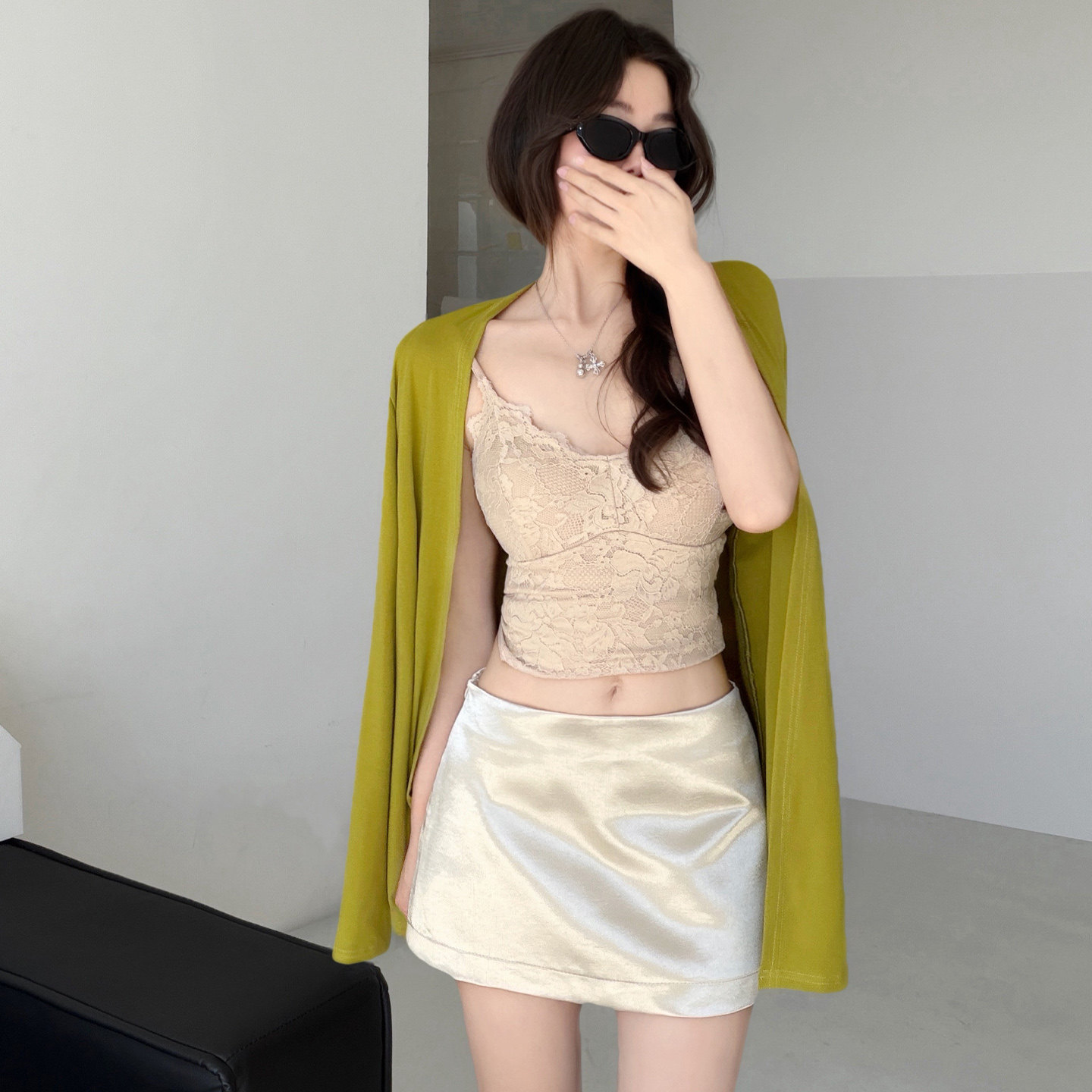 挚爱月光~缎面裙裤半身裙女夏低腰裙子小个子包臀辣妹安全裤短裙