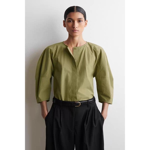 新品 CS专柜女装 绿色2026春季 型雕塑感衬衫 1319197003 标准版