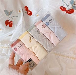 外贸水果马卡龙棉质吸汗包臀低腰透气无痕内裤 回馈价 o五条装 oys