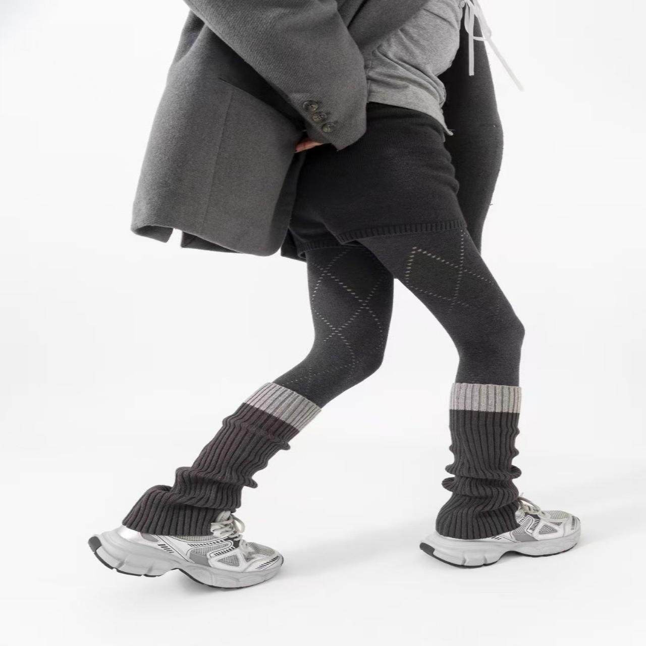 堆堆袜2025新款对对堆堆袜堆堆袜套2025新款冬皮鞋的腿套拼色JK袜