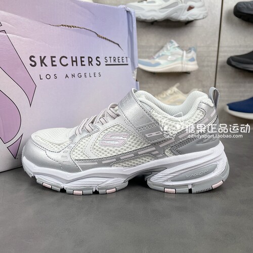 Skechers斯凯奇25新款夏女孩复古老爹鞋魔术贴休闲运动鞋319352L