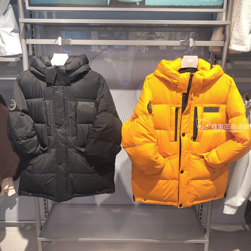 正品代购斯凯奇男士秋冬新款保暖舒适梭织连帽羽绒服外套L424M032