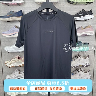 Skechers斯凯奇夏季男士针织短袖亲肤吸汗速干圆领T恤衫P225M016