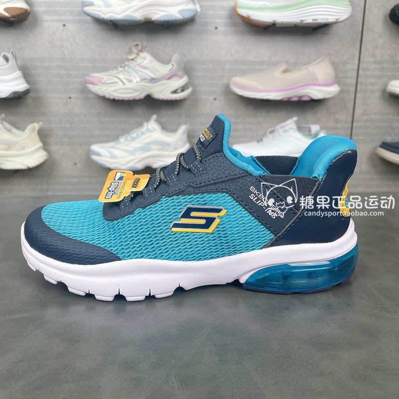 Skechers斯凯奇春季新款男童鞋一脚蹬透气回弹休闲运动鞋403834L