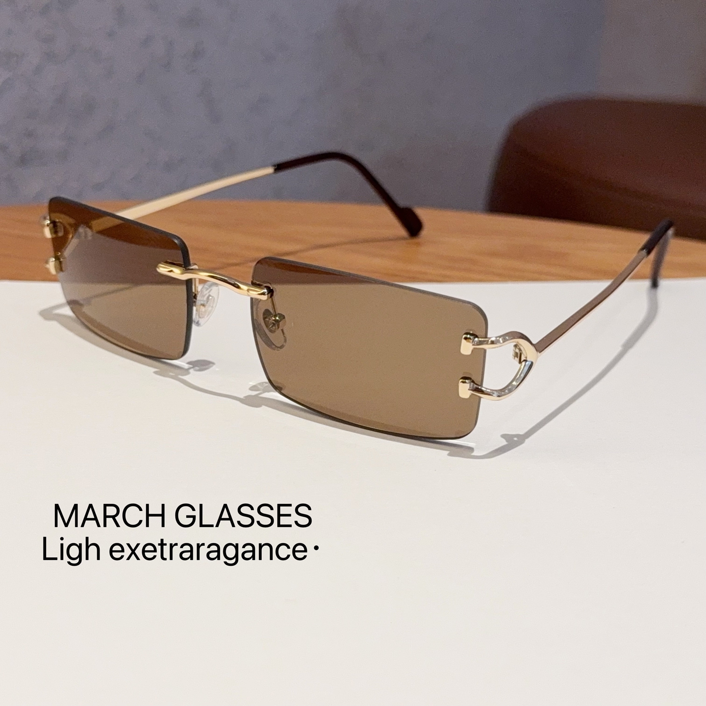 欧美风方框嘻哈太阳镜男女时尚街拍墨镜无框前卫潮酷个性防晒眼镜