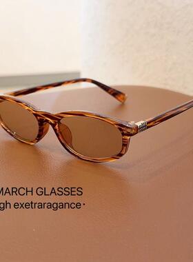 小框椭圆凹造型Y2k墨镜