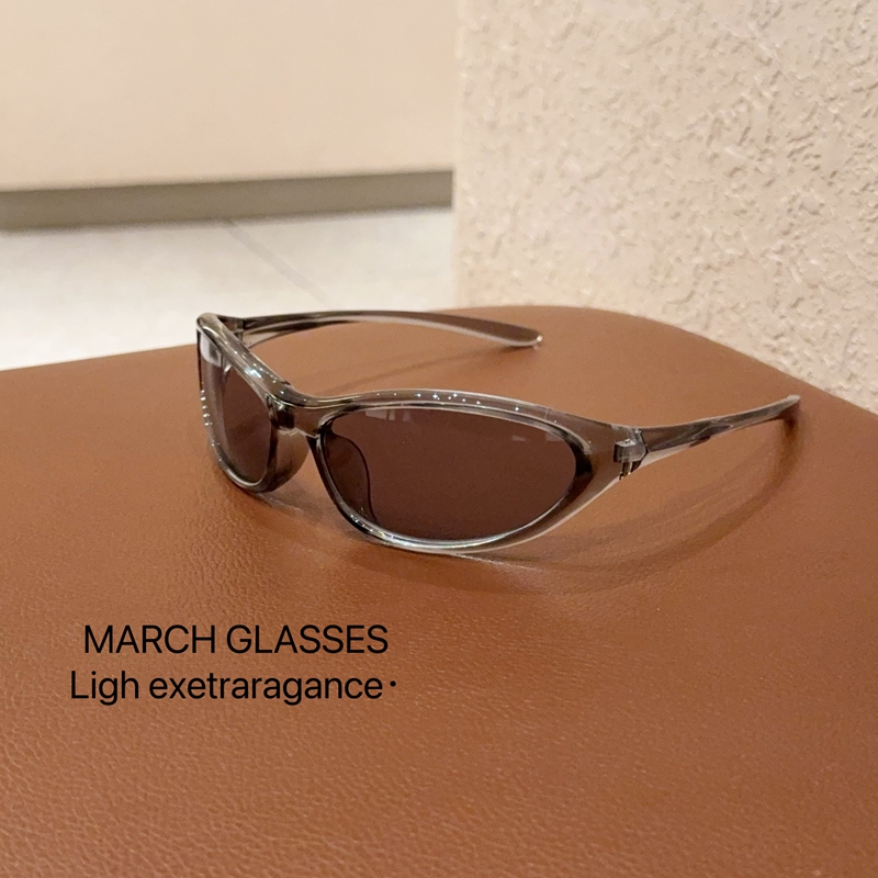 美式复古猫眼发箍墨镜女2025年新款街拍网红同款运动骑行太阳眼镜