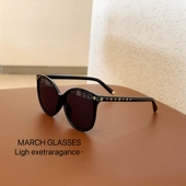 小红书同款 超大框墨镜椭圆形黑色太阳镜潮流复古高级时尚 防紫外线