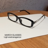 网红同款 GM黑框眼镜架女素颜书呆子方形防蓝光配近视超轻金属镜架