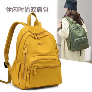 2026新款女士轻便简约高颜值多隔层大容量双肩包户外出行旅游背包