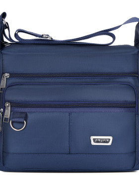 中老年人横款男士爸爸斜跨单肩包
