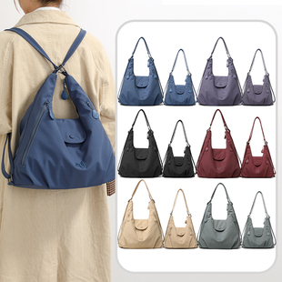 女士新款多功能单肩斜挎包简约休闲双肩包包轻便百搭防水包包时尚