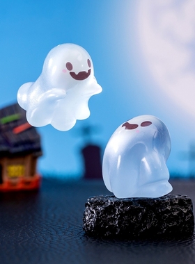 发光蓝色小幽灵恶魔夜光摆件儿童节日礼物万圣节桌面迷你装饰