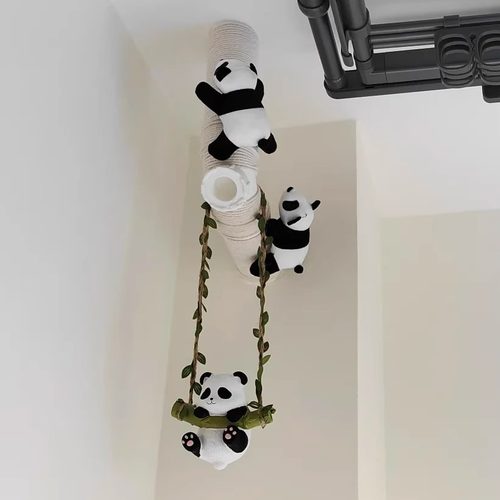 顶管熊猫装饰造景遮挡空调管子美化森系包水管暖气管下水管道遮丑