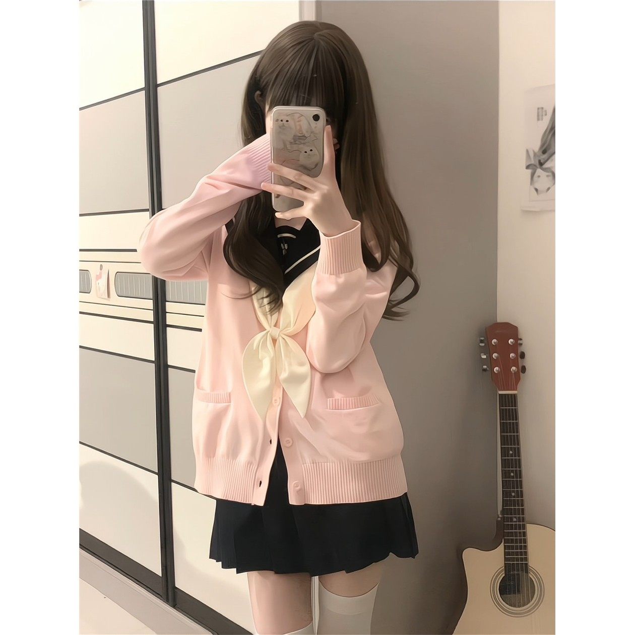 JIC火星JK原创水手服女秋冬制服套装叠穿开衫长袖学院日系校供感