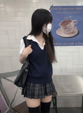 JIC火星家jk制服碳渡灰狗短36CM格裙校供感高腰半身裙百褶裙女夏