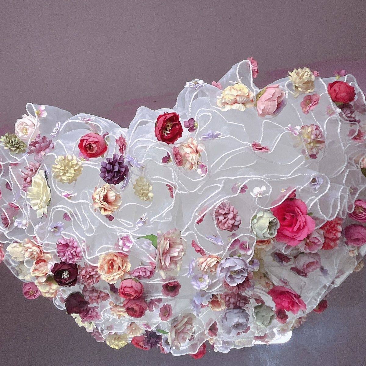 鲜花裙撑花朵裙撑lolita花花蓬裙图片