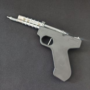 链条火柴手枪7080怀旧民间工艺品洋火枪塑料手柄弹簧钢丝撞针合金