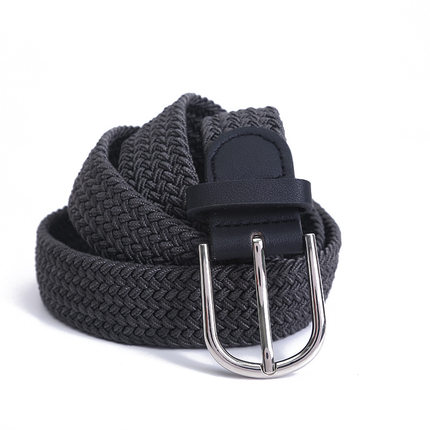 高尔夫男士编织皮带软休闲松紧弹力腰带男女帆布牛仔裤裤带布针织