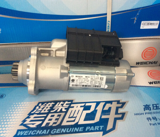 潍柴发动机起动机马达11齿WP10 290马力 336马力起动机原厂配件