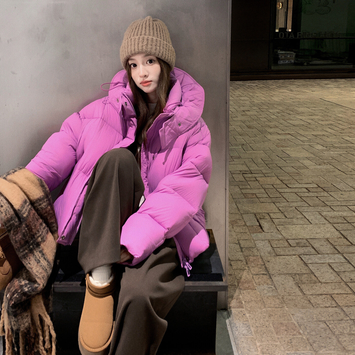 【新款首发】25冬季独家花边帽羽绒服D188 P355K538