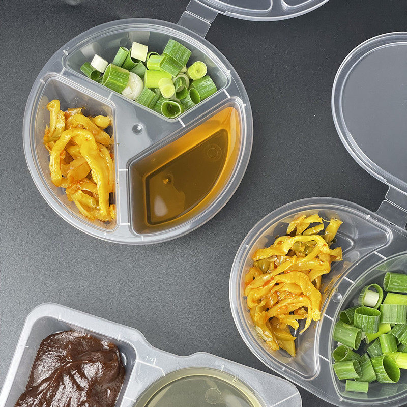 一次性酱料盒三格两格烤肉蘸料盒食品分格塑料醋盒番茄沙拉蒜泥盒,餐饮具,一次性餐盒,淘宝优惠券,粉丝福利购,淘宝优惠卷