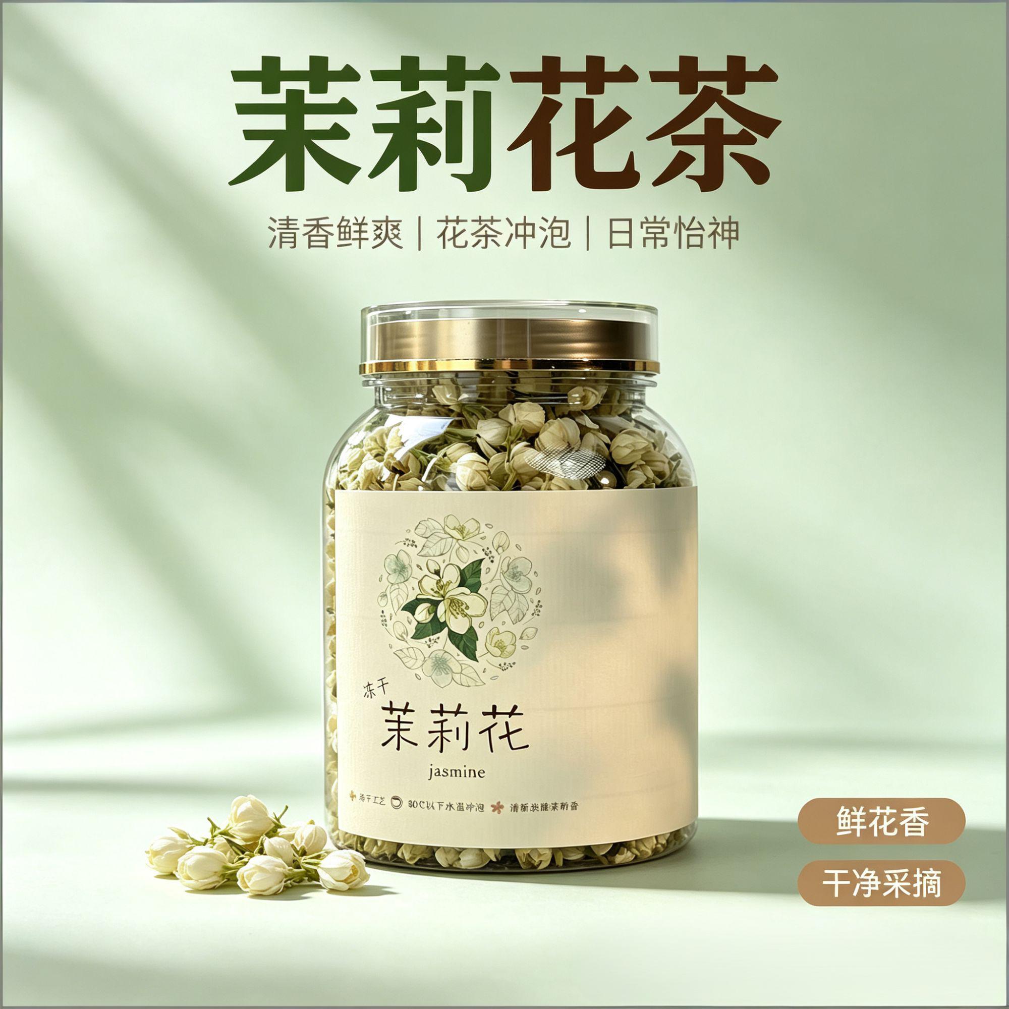云南特级元江头茬冻干茉莉花茶正品无熏硫浓香冷泡茶可食用干花苞