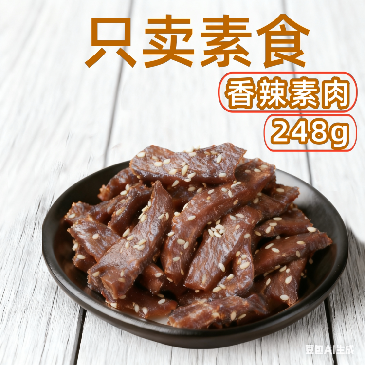素莲丰素肉香辣素即食原味素肉豆制品无五辛不辣素佛斋素食素斋