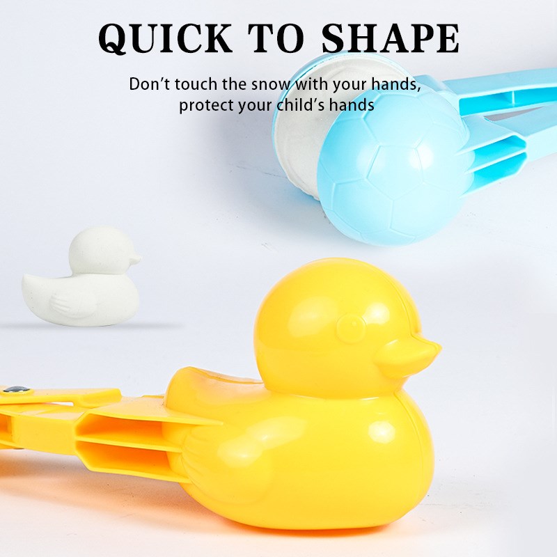 雪球夹爆款儿童玩雪玩具 户外雪球夹 小黄鸭玩雪工具