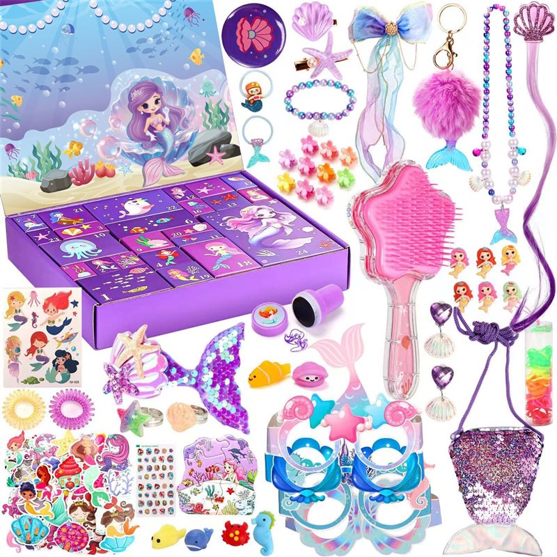 圣诞盲盒儿童圣诞节倒数日历礼盒洞洞戳戳乐24格小朋友礼物