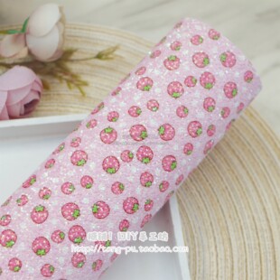 DIY发饰蝴蝶结拼豆烫豆格利特 大亮片印可爱大小草莓闪粉皮革布