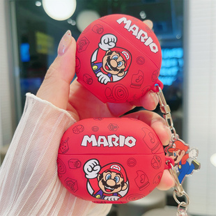 卡通适用华为freebudspro4保护套马里奥freebuds6i无线耳机壳4e新款FreeBuds5/5i盒Arc磨砂软壳pro2+潮牌pro3