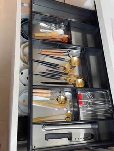 橱柜工具超薄拉篮抽屉单层厨房刀叉筷子分格篮置物架洗碗机收纳盒