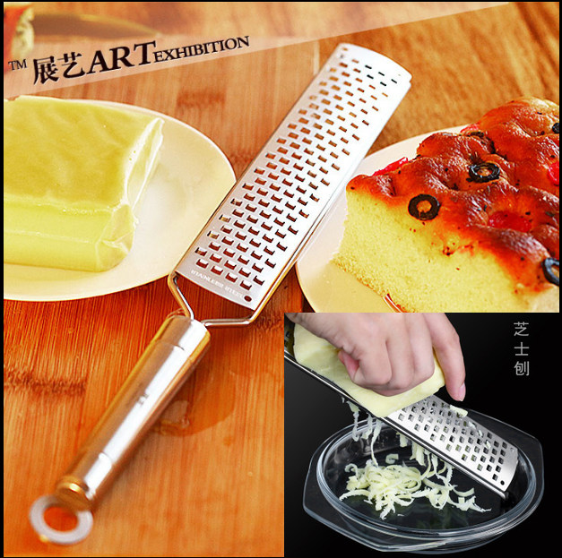 展艺优质不锈钢芝士刨手柄芝士刨丝器橙皮刨丝刀