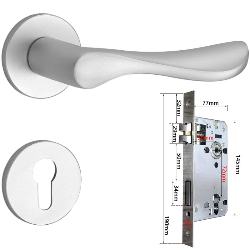 雅白7250静音分体锁家用简约