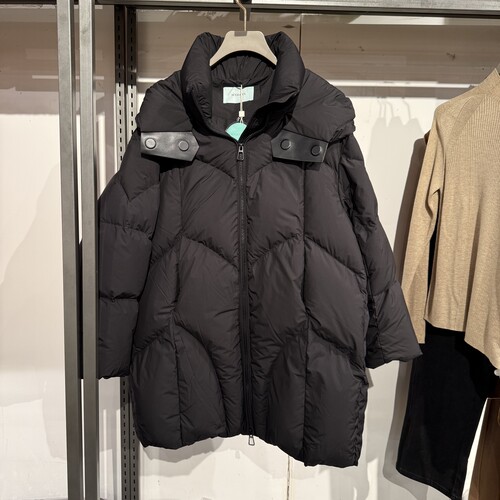 【90鸭绒】彩家专柜正品24冬女中长款羽绒服不可拆卸帽加厚13315