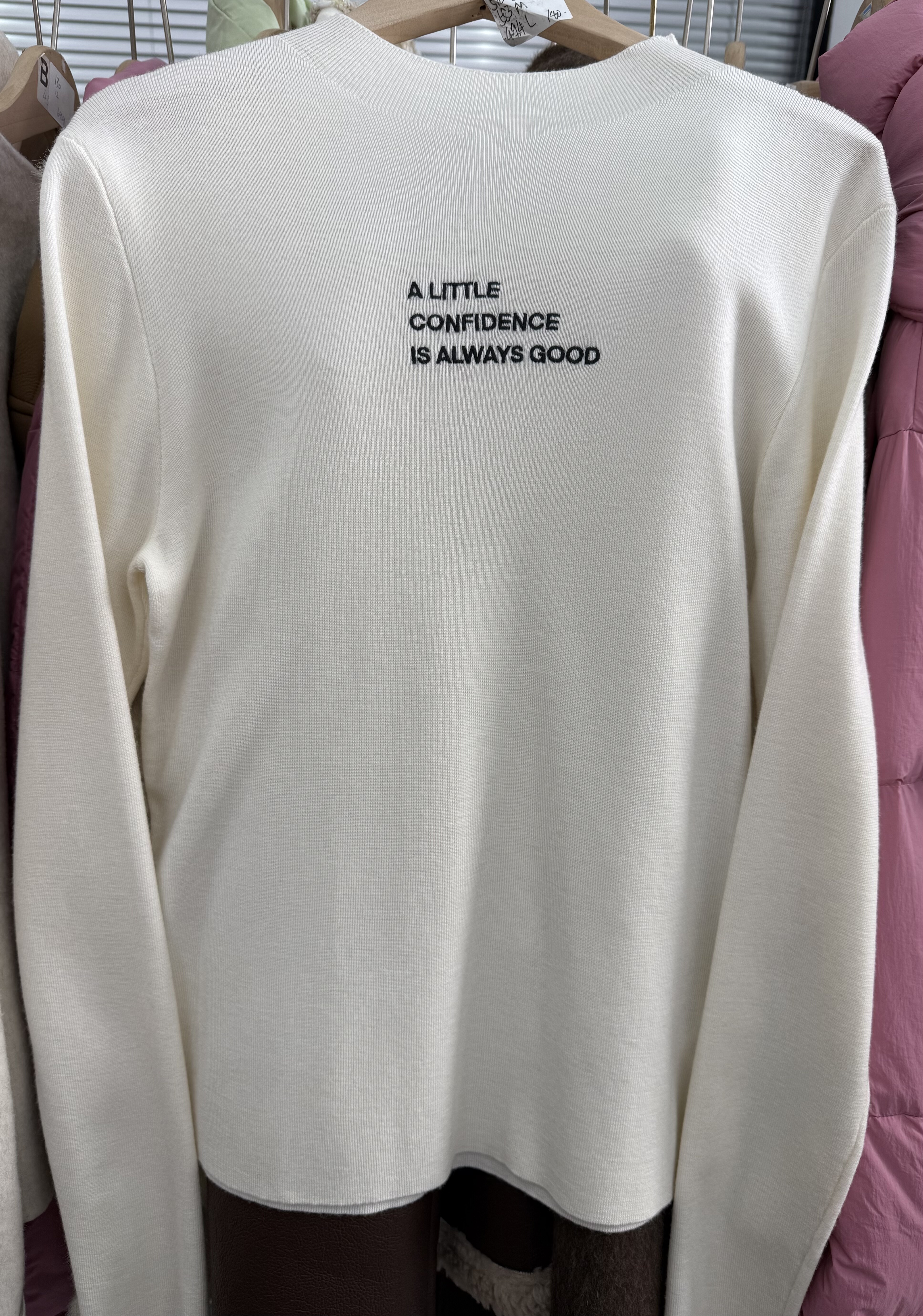 曼德诗&秋冬款女针织衫毛织套头衫打底衫M733307194-1-700