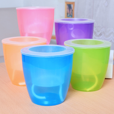 塑料吸水自动懒人彩色圆形花盆