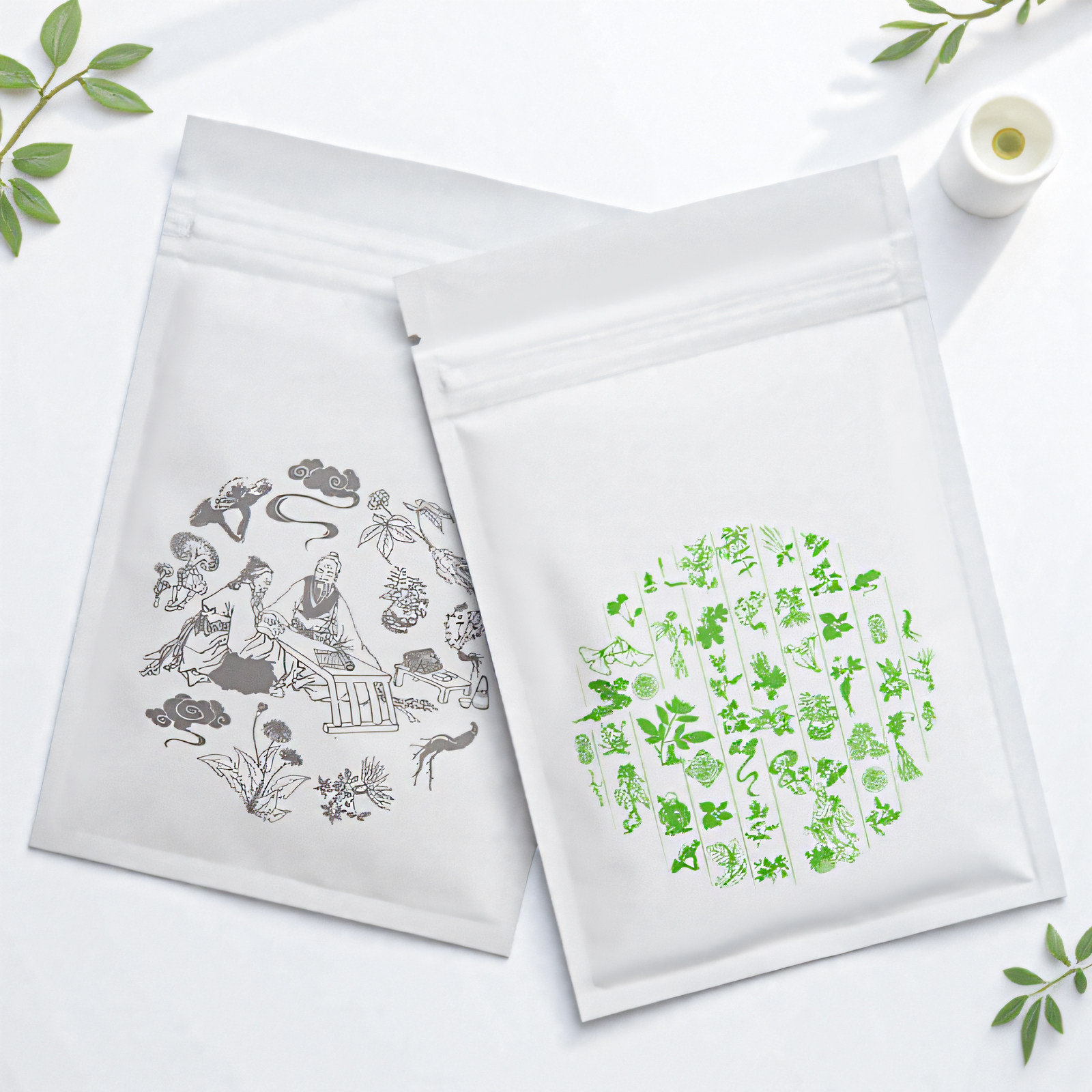 葛根中药面膜粉包装袋花草茶叶食品密封口袋胶囊试用分装袋子定制