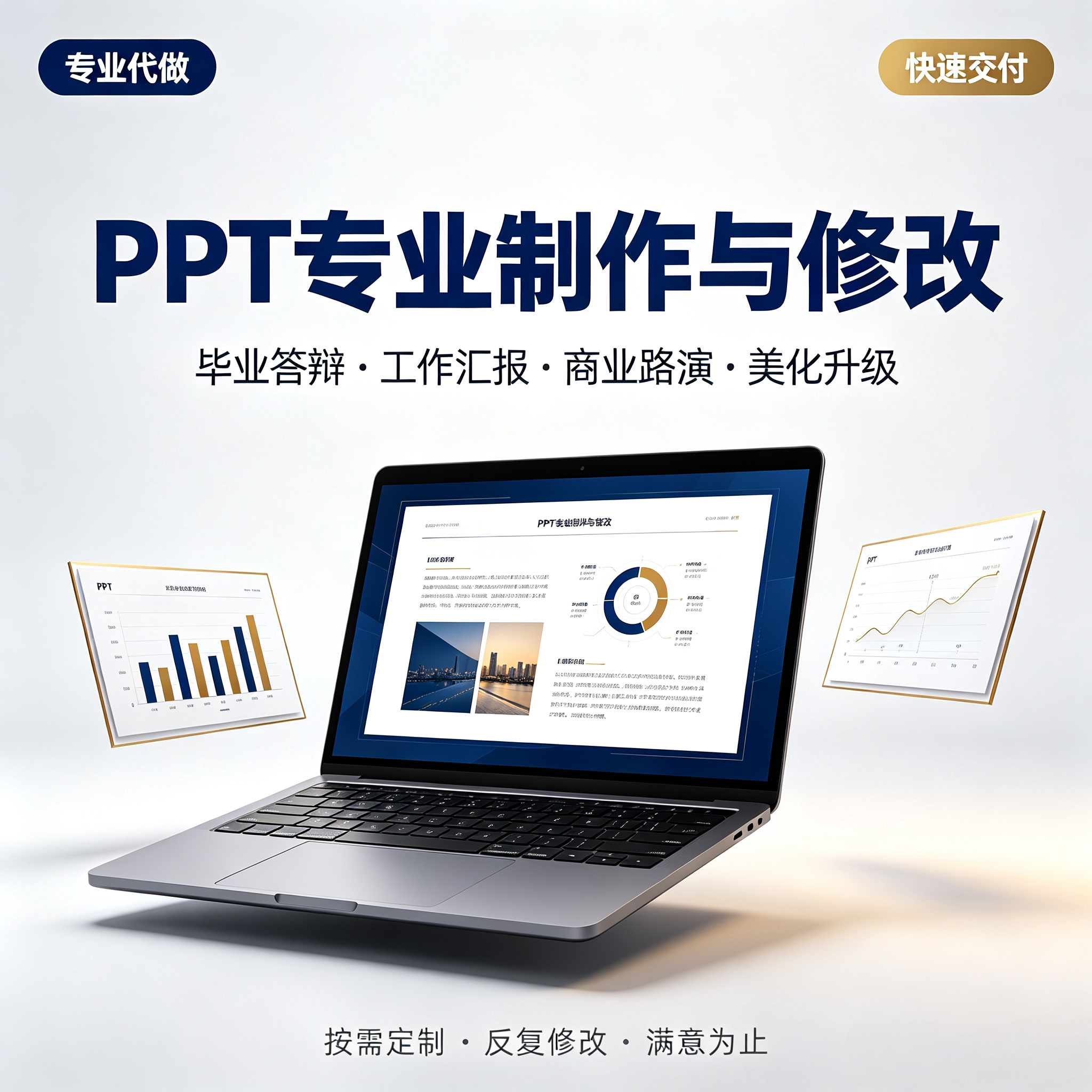 ppt制作代做美化修改设计定制工作汇报企业宣传演讲课件年终总结