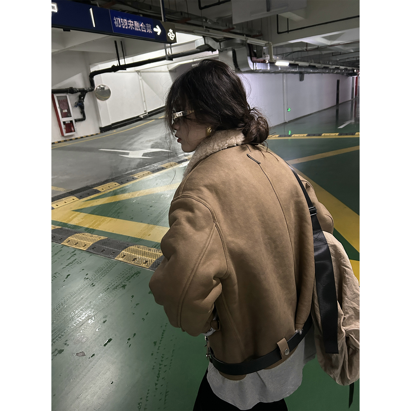 部分现货正品韩代东大门加绒加厚皮毛一体麂皮宽松羊羔毛外套棉衣