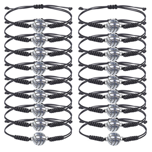 跨境爆款手工编织棒球足球篮球排球合金手链源头工厂家现货